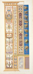 Painel do Rafael no Vaticano, de &39;Delle Loggie por Rafael no Vaticano&39;, gravado por Giovanni Ottaviani (c.1735-1808), publicado c.1772-77 (gravura colorida à mão)